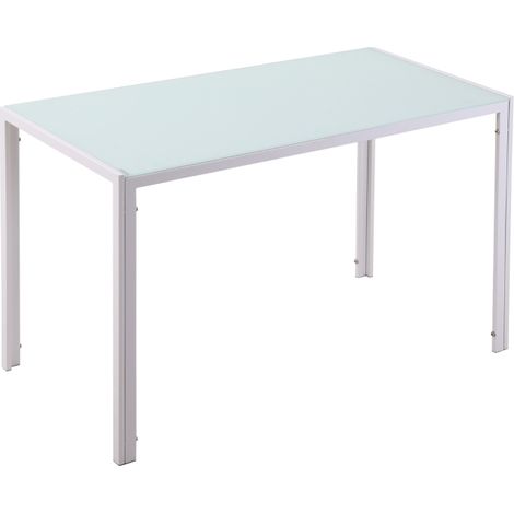 Esstisch Küchentisch großer Tisch, modernes Design, 120 cm x 60 cm x 75 cm, Weiß