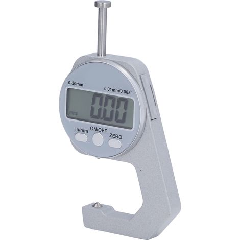 Jauge d'épaisseur miniature numérique à affichage LED, 0 à 20 mm, multifonctionnelle, pour cuir, tissu, papier et métaux fins. (1/5)