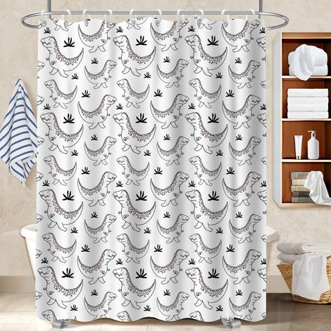 Rideau douche imperméable polyester 180x180 souple et fluide rideau séchage rapide pour éviter les moisissures dans une pièce humide (1/5)