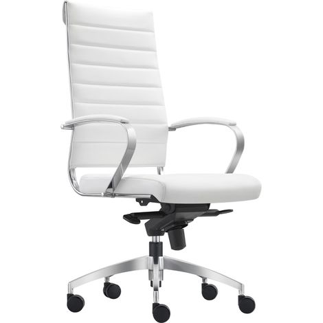 Silla de oficina Granada Blanca - 100% piel