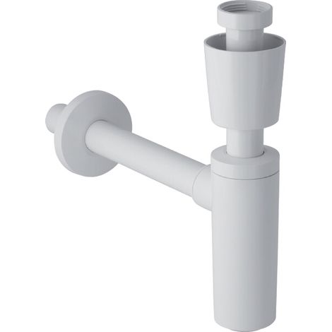 Geberit - Geruchsverschluss mit Trennwand für Waschtische, waagrechter Ablauf, d 32 mm, G 1 1/4, Alpinweiß 151.034.11.1 (1/2)