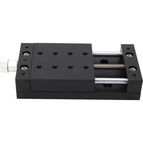 Table de translation linéaire manuelle axe X, réglage fin par torsion, plateforme coulissante en alliage d'aluminium SP80ADB40 (1/5)