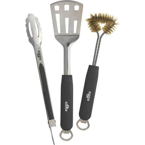 set strumenti per barbecue napoleon in acciaio inox 3 pezzi