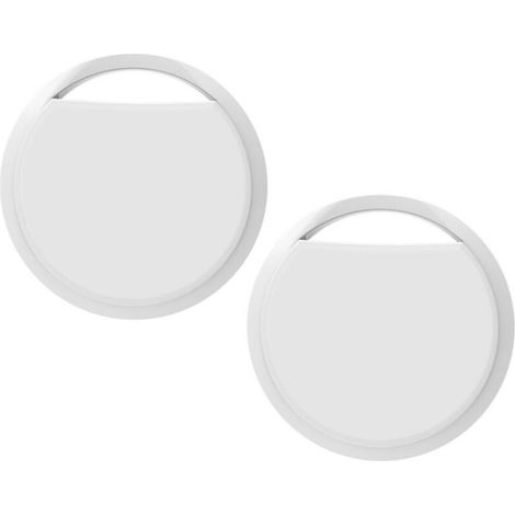 Localizador Bluetooth para mascotas, para equipaje, llaves, cartera, compatible con Google Find My (solo Android), blanco, paquete de 2 (1/5)