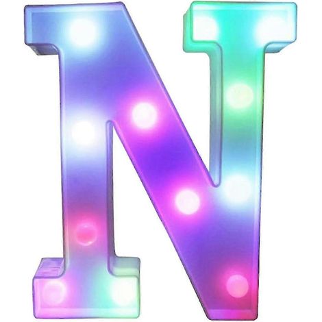 [LCS] Lettres lumineuses LED colorées avec télécommande - Initiales lumineuses pour bars et fêtes - Décoration pour la maison (1/5)