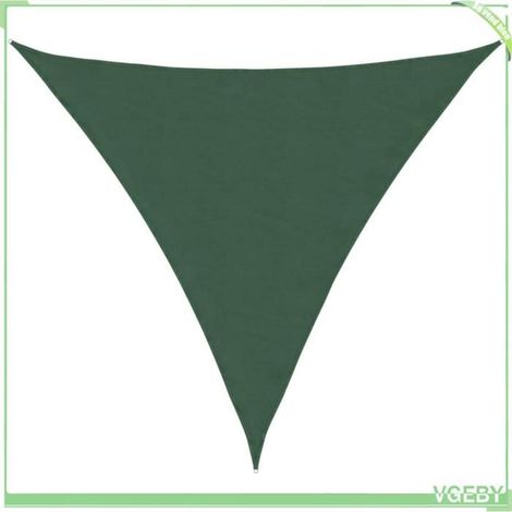 Voile parasol triangulaire - FAFEICY - 135515 - 6 x 6 x 6 m - Tissu Oxford PU anti-UV - Vert foncé (1/5)