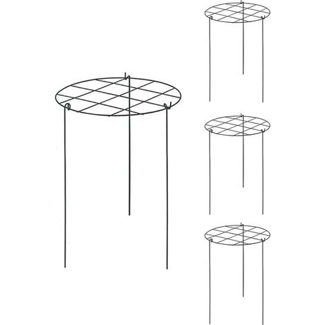 Pfingstrosenstützen & -ringe Pflanzenstützen & Stützringe für Blumen und Gartenpflanzen, 4-stufiges, stabiles Metallgestell (1/5)