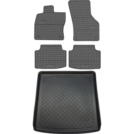 Skoda Octavia III (5E) Kombi de 05.2013 a 05.2020. Juego de alfombrillas de goma para coche y maletero.