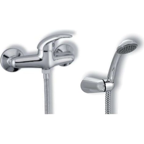 Novaservis Metalia 55 - Duschwandarmatur-Aufputz, mit Kopfbrause, chrom 55060,0