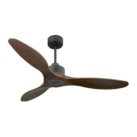Modulo Slim Ring - Super destratificateur et ventilateur DC 132 cm noir pales P5 bois sombre idéal 26 à 40 m² (1/5)