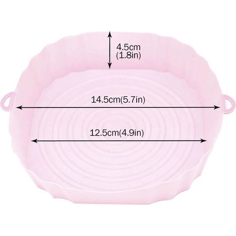 Silicone Tray - For Air Fryer - With Handle - Non Stick Baking Mat - Dishwasher Safe - Fits Most Models - 1 Piece (1/5)