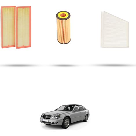 Kit tagliando 3 filtri compatibile con Mercedes Classe E (w211,S211) E280 170kw dal 2005 al 2009 (1/5)