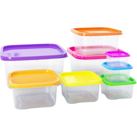 Ensemble de boites de conservations alimentaires 8 pièces Herzberg HGSFS8N1 (1/5)