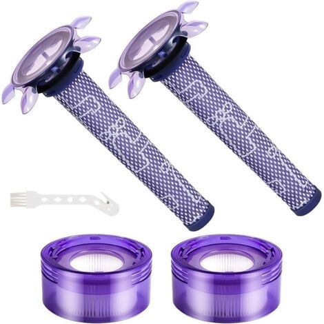 Pair Lot de 5 Filtres Améliorés pour Aspirateur V8, Kit de Remplacement pour Dyson V8 Nouvelle Version SV25, Dyson V8 Animal Extra 40590101, Dyson V7 Nouveau Modèle SV37 Sans Fil, Référence 96566105 (1/5)