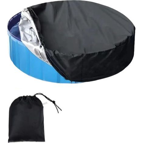 Bâche de protection pliable pour piscine extérieure — 190 x 30 cm — Tapis rond anti-UV — Anti-poussière et imperméable (1/5)