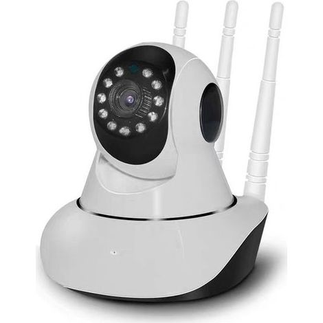 1080p WLAN-IP-Kamera mit drei Antennen, kabellose PTZ-Innenkamera mit Nachtsicht (1/5)