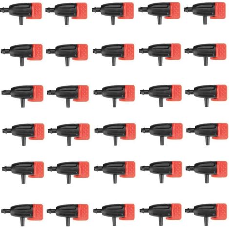 30 pièces 4 / 7mm arroseurs goutteurs d'irrigation, micro-arroseurs d'irrigation goutte à goutte Irrigation de jardin réglable Micro système d'irrigation goutte à goutte ensemble d'irrigation (1/5)