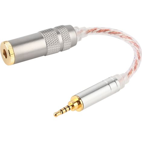 Adaptateur audio mâle vers femelle 2.5mm équilibré vers 4.4mm pour ZX300A HiFiman, câble de conversion casque, connecteur jack équilibré (1/5)