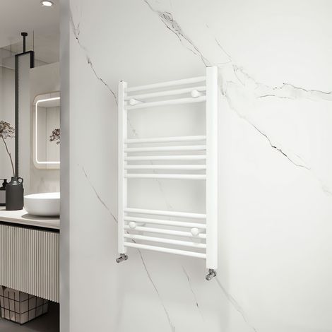 Acezanble Straight White Heated Towel Rail Radiator 800 x 500 mm (1/4)