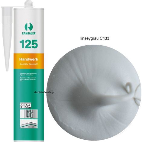 Ramsauer 125 Handwerk Neutral Silikon Dichtstoff 310ml Kartusche linseygrau C433