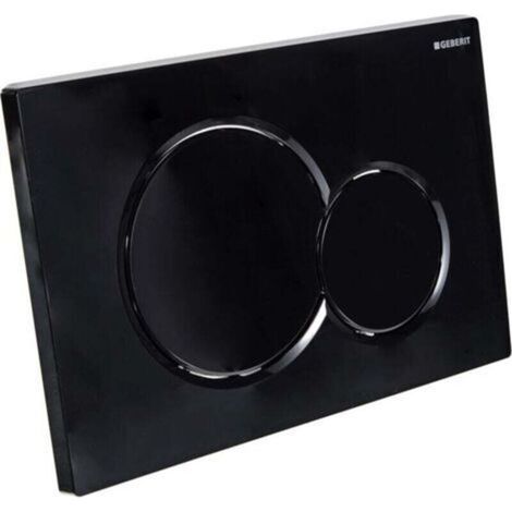 Plaque de commande double Geberit Sigma01 : noir de jais RAL 9005 (115.770.DW.5) (1/4)