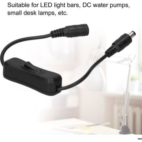 Câble d'extension de commutateur cc 20awg, accessoires électroniques pour pompe à eau légère 12V/24V (1/4)