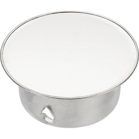 Tapa de chimenea, junta ajustable, tapa para orificio redondo, apta para tubos de 63 mm de diámetro, color plata. (1/5)
