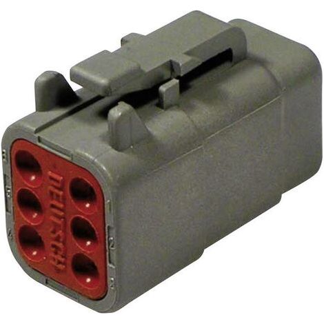 TE Connectivity DTM 06-6 S Cosse cylindrique mâle mâle, droit Nombre total de pôles: 6 Série (connec (1/4)