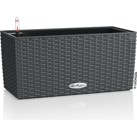 LECHUZA® Blumenkasten BALCONERA Cottage 40 Granit All-in-One (1/3)