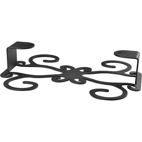 Support Verre À Vin Métal - Rangement Sous Meuble Cuisine - Finition Noire Lisse - Pour 3 À 4 Verres (1/5)