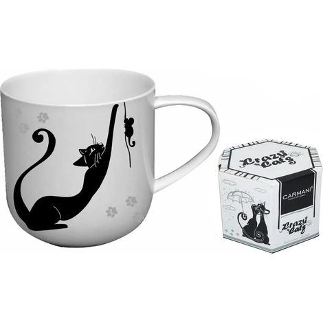 Taza Carmani - gatos blancos y negros (1/3)