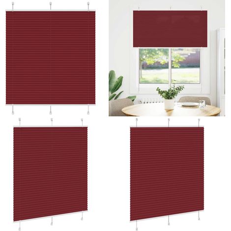 vidaXL Plissee Bordeauxrot 120x150 cm Stoffbreite 119,4 cm Polyester (1/5)