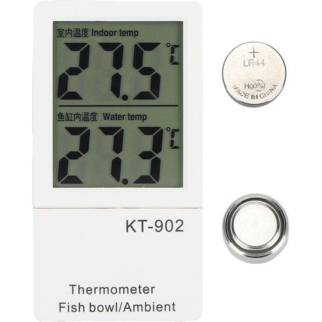 KT‑902 Thermomètre de Réservoir de Poissons Aquarium Double Affichage Numérique pour Incubateurs Tortues Reptiles (1/5)