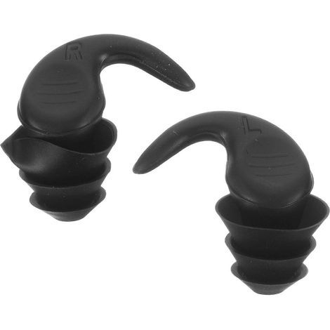 Paar Silikon-Ohrstöpsel für Konzerte, Lärmreduzierung, mit Etui – 2,5 x 2,5 cm – Schwarz (1/4)