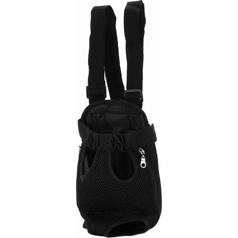 Sac à dos de transport pour animaux de compagnie respirant et portable, idéal pour la randonnée, les voyages, le vélo et la moto. Noir S. (1/5)