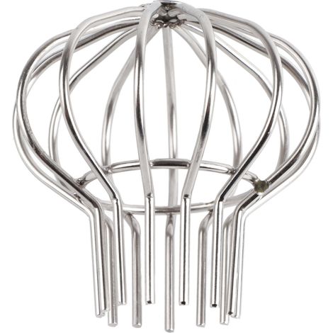 Bouchon rond anti-obstruction en acier inoxydable pour caniveaux de toit extérieurs, avec grille de nettoyage pour balcon et terrasse (75 cm). (1/5)