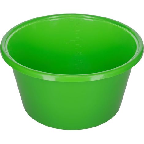 Gamelle, Vert, Ø31,5cm x 16,7cm, 8l, Plastique, Chevaux, veaux, résistante aux Chocs, résistante à la température