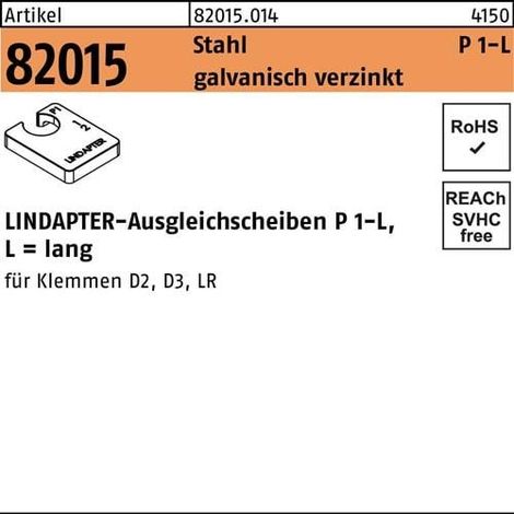 Arandela de compensación R 82015 GTW 40 P1 M10/5,0 acero galv.zincado 1ud. LINDAPTER (1/2)