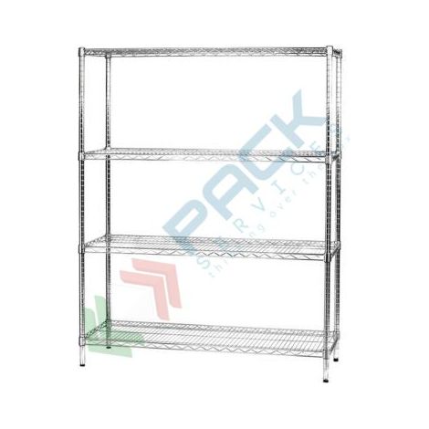 Scaffale Quattro Ripiani Cm 45 X 121 X H.160 Linea Archimede Serena Group - 4X451216 (1/2)