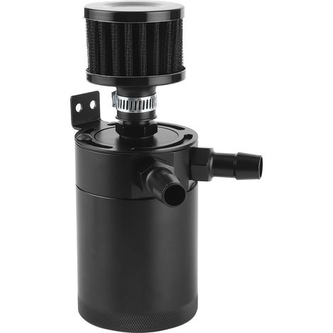 Séparateur d'huile 3/8in 2 ports avec réservoir à chicane, purgeur et évent, cylindre universel pour moteur. (1/5)