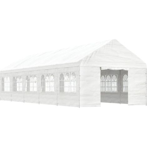 Maison Exclusive - Gazebo con Tetto Bianco 11,15x4,08x3,22 m in Polietilene