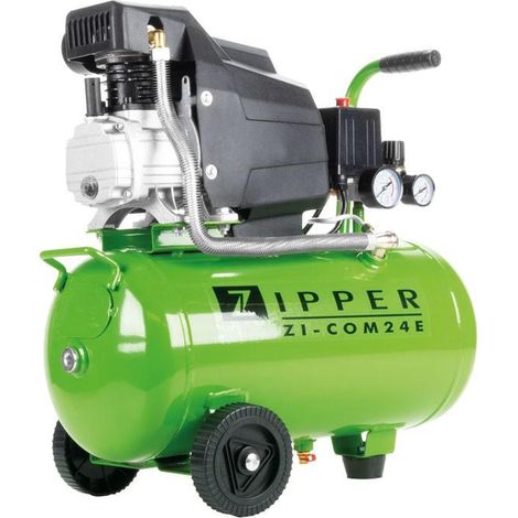 Compressore d'aria 1 cilindro 24 lt 230 v Zipper zi-com24e