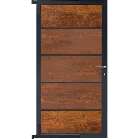 FARÖ-Tor-Komplettset 90x175cm Deko-Rost/anthrazit