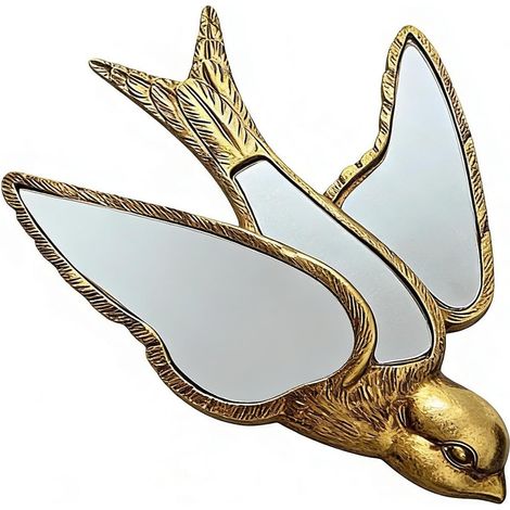 Mirror Bird Vintage Wall Ornament Mirrors Resin Swallow