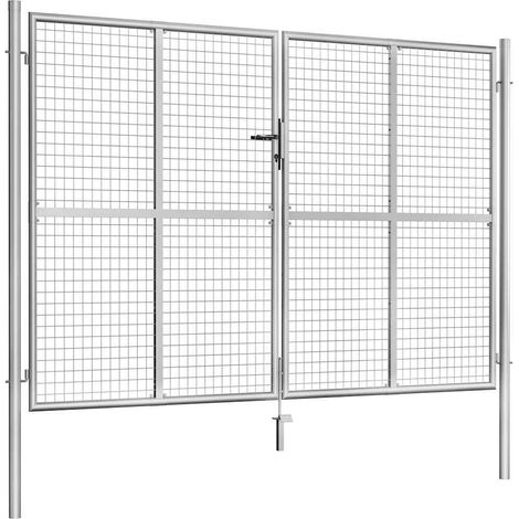 Maison Exclusive - Puerta de jardín de acero galvanizado 306x175 (1/5)