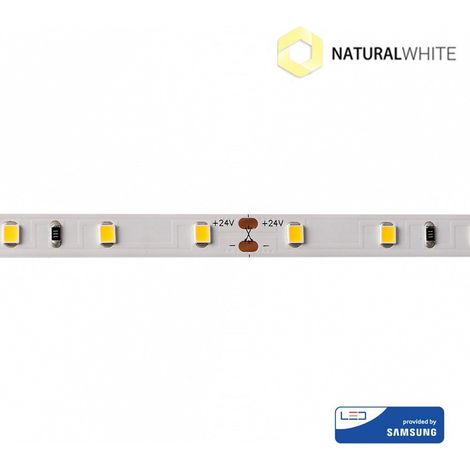 Striscia LED 24V 7,2W/m SMD2835 60LED/m 4000K IP20 5m