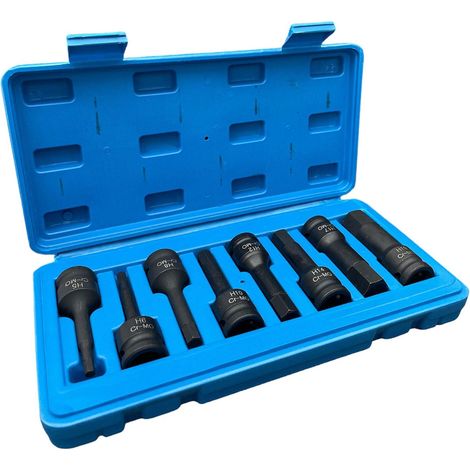 Set Chiavi A Bussola Esagonali Lunghe 8pz Chiave Burgola 1/2 H5-H19 CrMO (1/5)