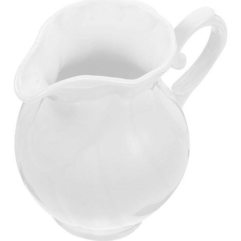 pot à lait en céramique blanche, récipient de conservation du lait en céramique (1/5)