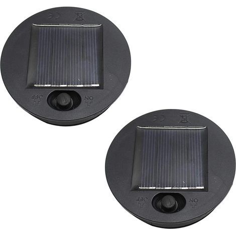 Lot de 2 lanternes solaires de rechange pour lanternes suspendues extérieures, lampe solaire LED de remplacement avec boîte à piles facile (1/5)