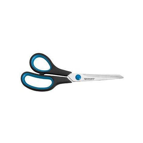 Westcott Schere Easy Grip E-30282 00 20cm Linkshänder blau (1/4)